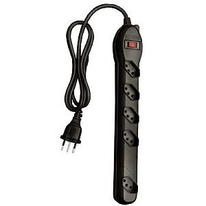 FILTRO LINHA - PRETO 5 TOMADAS 1,20m QFL5 - QUALITRONIX