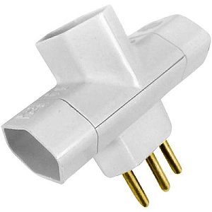 PINO 3 SAIDAS 3P - 10A BRANCO 12270 - ILUMI