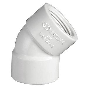 JOELHO 45º PVC - ROSCÁVEL" KRONA