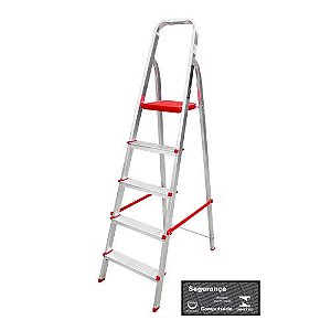 ESCADA ALUMINIO - 05 DEGRAUS - BOTAFOGO