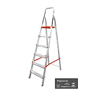 ESCADA ALUMINIO - 06 DEGRAUS - BOTAFOGO