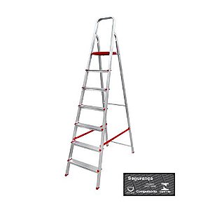 ESCADA ALUMINIO - 07 DEGRAUS - BOTAFOGO