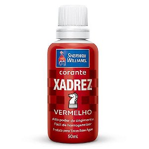 CORANTE LIQUIDO 50ml - XADREZ - VERMELHO -