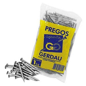 PREGO COM CABECA = kg - 13 x 15 - GERDAU