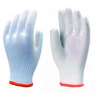 LUVA TRICOTADA - POLIESTER BRANCA - IMBAT