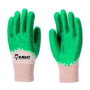 LUVA TRICOTADA - COM REVESTIMENTO LATEX VERDE Nº09 - IMBAT