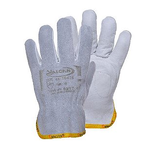 LUVA COURO VAQUETA - MISTA PUNHO 07cm - VALCAN