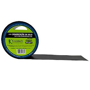 FITA DEMARCAÇÃO SOLO - PRETA 48x14m - KORETECH