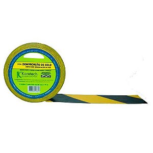 FITA DEMARCAÇÃO SOLO - AMARELA/PRETA 48x14m = ZEBRADA - KORETECH
