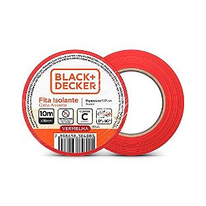 FITA ISOLANTE - 10m (18x0,13mm) VERMELHO - BLACK DECKER