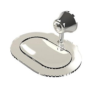 SABONETEIRA CROMADA ACRILICA - TRANSPARENTE - REAL METAIS