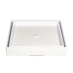 RALO INVISIVEL - 10X10cm pvc BRANCO - ESTRELA