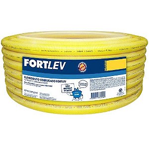 CONDUITE AMARELO - 1/2" X 20mm X 50m - FORTLEV