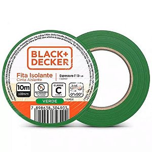 FITA ISOLANTE - 10m (18x0,13mm) VERDE - BLACK DECKER