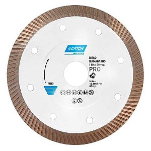 DISCO DIAMANTADO - PORCELANATO / CORTE- FINO 110 x 20mm - NORTON