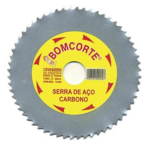 DISCO AÇO MADEIRA HOBBY - 4.1/2 x 20mm (60 DENTES) - BOM CORTE