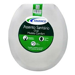 ASSENTO SANITÁRIO ALMOFADADO CONFORT - BRANCO CONFORT 11972 - AMANCO