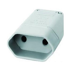 PINO FEMEA 2P - BRANCO 10A 1042 - PERLEX