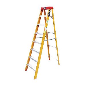 ESCADA FIBRA TESOURA PRATICA 7 DEGRAUS - BOTAFOGO