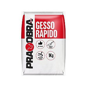 GESSO RÁPIDO - 1 kg - PRAOBRA
