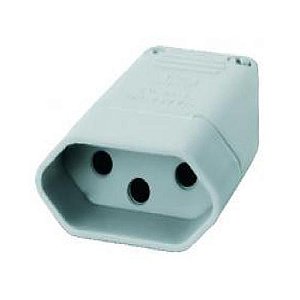 PINO FEMEA 3P - CINZA 10A 2043 - PERLEX