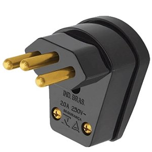 PINO REFORCADO FAME - 3P 10A/20A - PRETO 1490 / 1489