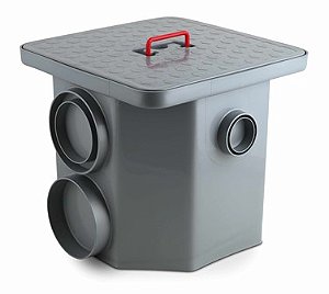 CAIXA GORDURA ROMA 12LT - C/CESTO -PRETA