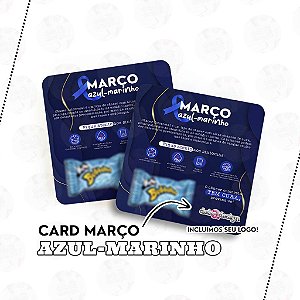 Cards Prevenção Março Azul Marinho + Bubbaloo