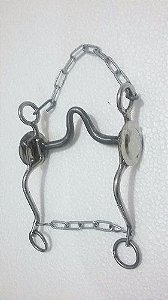 Freio Inox C/ Bocal De Ferro Ps Laço Comprido Cavalo Crioulo