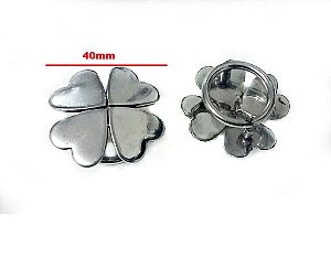 3x Trevo 3x Coração Fivelas Aço Inox Cabeçada Montaria 40mm