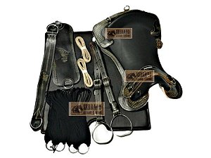 KIT 10x PEÇAS  Montaria  Sela Freio de Ouro