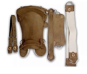 Montaria Completa Sela Freio Ouro Cavalo Crioulo Jm17