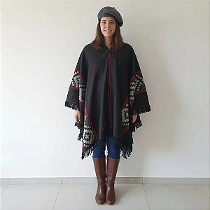 Poncho Pala Argentino Unissex Gola V Pampa