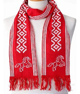 Fashion E Confortável Cachecol Pampa Argentino Unissex Vermelho Geometrico Un