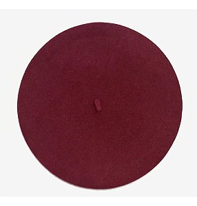Boina Argentina Bordo 35cm Cavalo Gaucho Bordô Un Lisa
