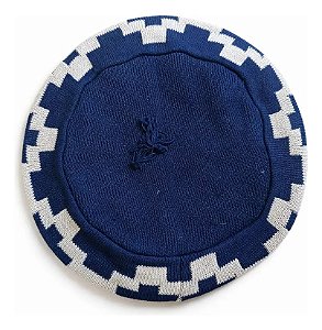 Boina Argentina Pampa 35cm Gaúcha Azul Un Geométrico