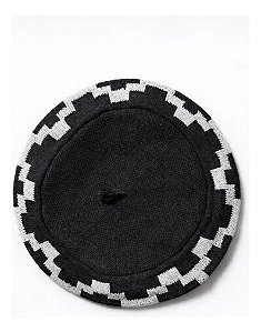 Boina Argentina Pampa 35cm Gaúcha Preto Un Geométrico