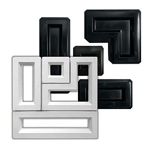 Kit 4 Formas Dupla Face Cobogó - Modelo Puzzle - Ref. 517