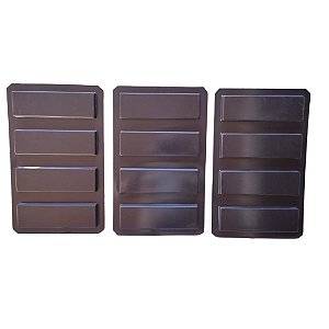 kit 3 Bandeja c/ 12 Tijolinhos Brick tamanho 24x7.