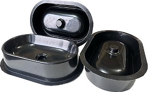 Forma abs 3 mm Para Fabricar Cuba De Apoio Para Banheiro Oval 43x25x10 cm.