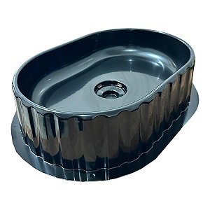 Molde Forma Abs 3mm Cuba Oval Ripada 50X35X12,5 CM