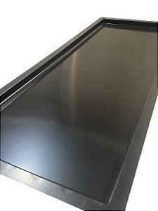 Forma Borda De Piscina Plana 92 X 33 Cm Plástico Abs 2mm. Preto