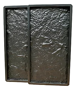 Kit 2 Formas Concreto Pedra Puglia 89x44,5 Cm. Preto