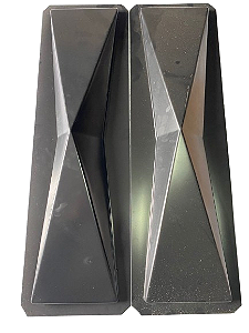 2 Formas em ABS 2mm Modelo ORIGAMI 60X15 cm Cimento/Gesso