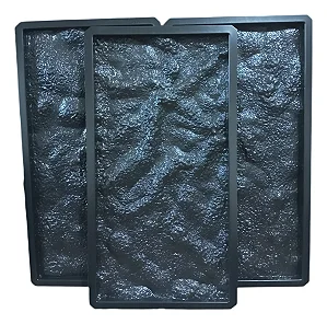 Molde Vulcan 80x40 Kit 3 Formas Em Abs Para Concreto e Gesso Preto
