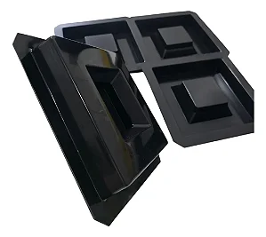 Molde Forma Cobogó Quadrado Puzzle 19,5x19,5 Cm Preto