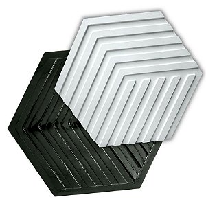 BLACK 90 - Forma ABS 2mm Gesso/Cimento - Labirinto 44 x 38 cm