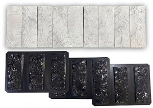 Forma ABS 2mm 9 Tijolinhos Rock Face Kit B Ref. 302 Tamanho 29.5x9.5cm