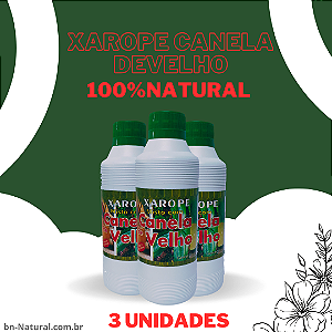 Kit 3 Xarope Canela de Velho 250ml em plástico, 100% Natural