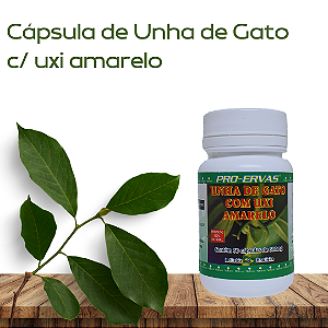 Cápsula de Unha de Gato C/ uxi amarelo, ( boa para inflamação uterina)